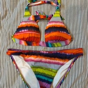 Victoria's Secret Vibrant Striped Kids Bikini